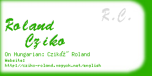 roland cziko business card